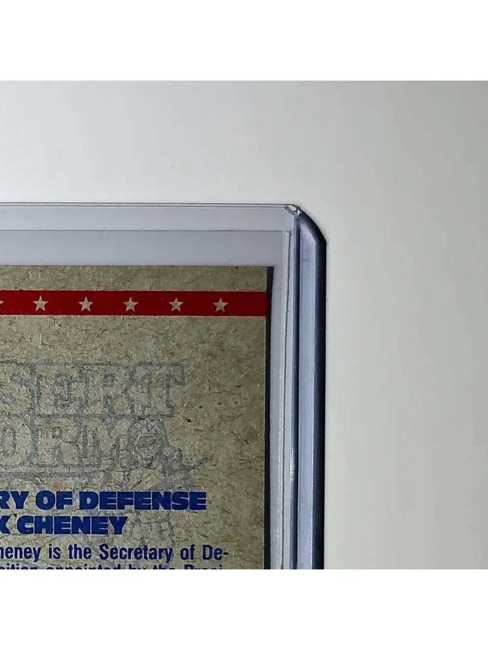 Dick Cheney 1991 Topps Desert Storm #3 Card